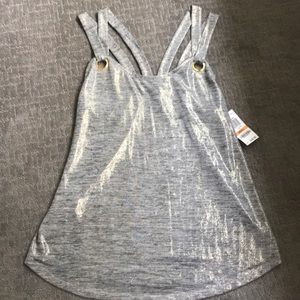 Gray metallic INC tank top size: S